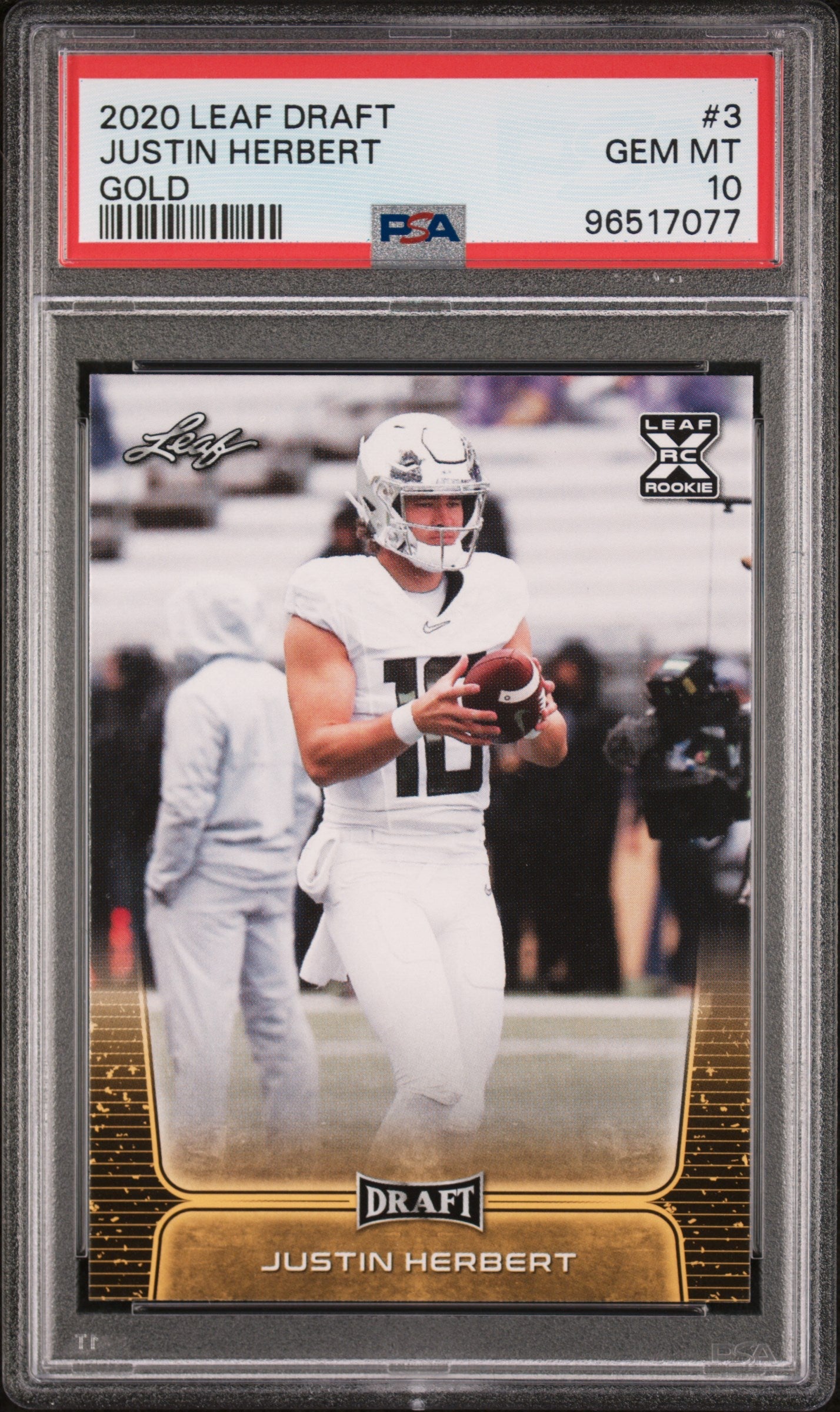 justin herbert graded rookie cards 2020 PANINI - PHOENIX - #103 - JUSTIN HERBERT- FIRE BURST - ROOKIE main image 1