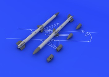 Eduard 648087 1/48 Aircraft- AIM120C AMRAAM (Photo-Etch & Resin)