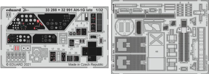 Eduard 32991 1/32 Aircraft- AH1G Late for ICM (Painted)