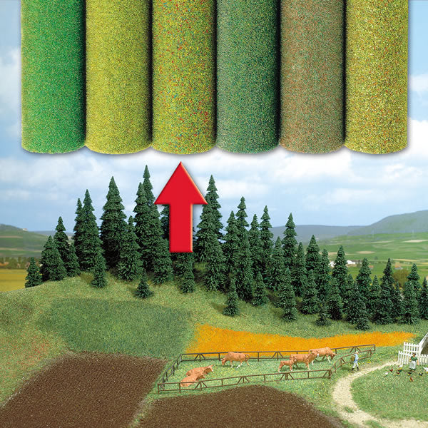 Busch 7282 A Scale Grass Mat -- Flower Field 39-3/8 x 98-7/16" 100 x 250cm