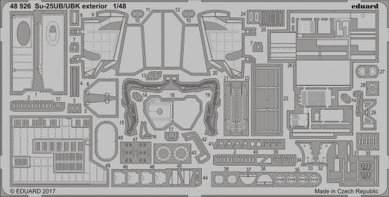 Eduard 48926 1/48 Aircraft- Su25UB/UBK Exterior for SME