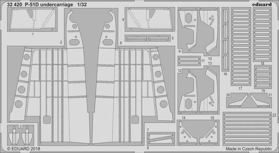 Eduard 32420 1/32 Aircraft- P51D Undercarriage for RVL