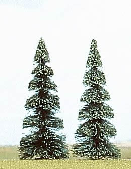 Busch 6106 A Scale Pine Trees -- 5-5/16" 13.5cm pkg(2)