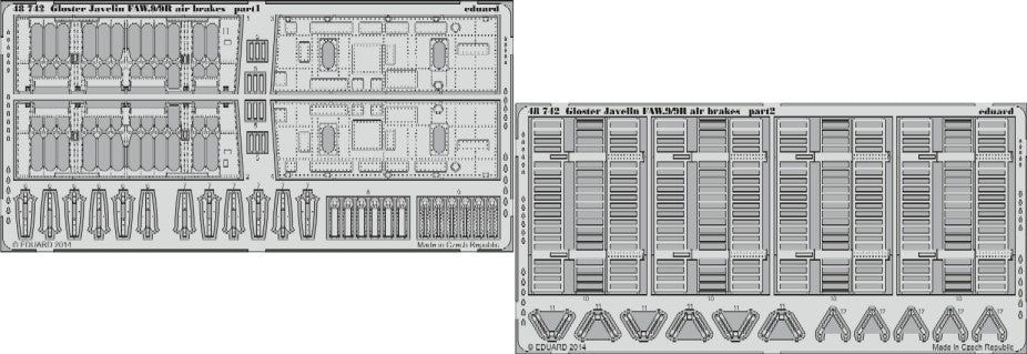 Eduard 48742 1/48 Aircraft- Gloster Javelin FAW9/9R Air Brakes for ARX (D)