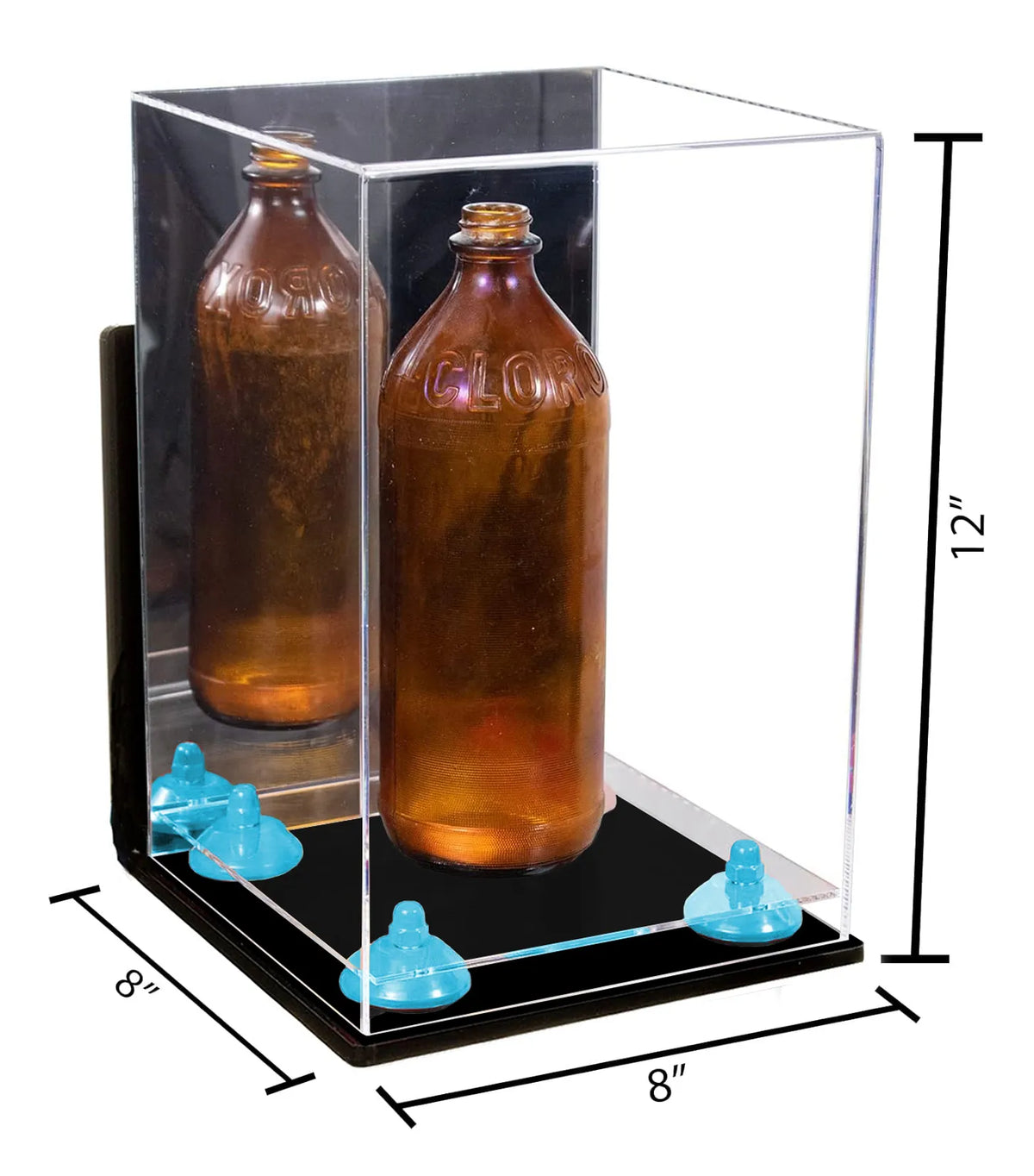 Acrylic Versatile Display Case 8 X 8 X 12 Mirror Wall Mount (A060/V42)