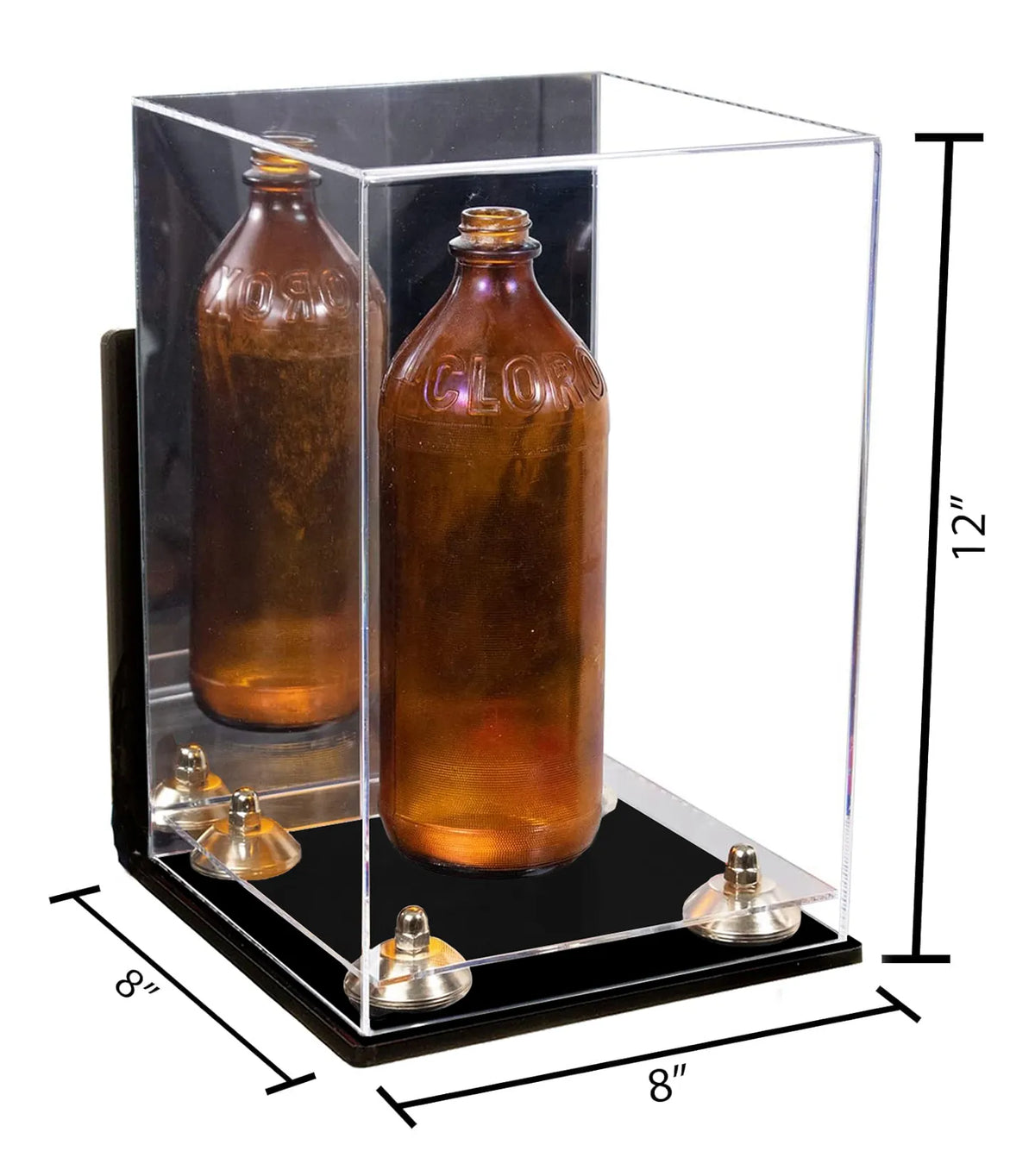 Acrylic Versatile Display Case 8 X 8 X 12 Mirror Wall Mount (A060/V42)