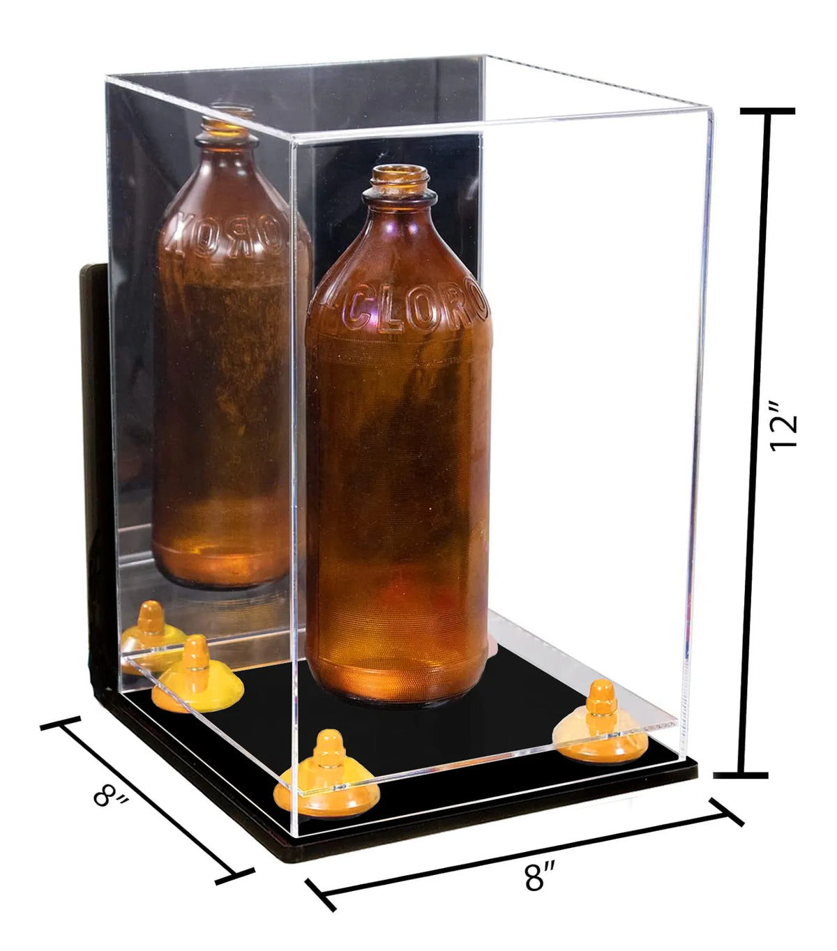 Acrylic Versatile Display Case 8 X 8 X 12 Mirror Wall Mount (A060/V42)