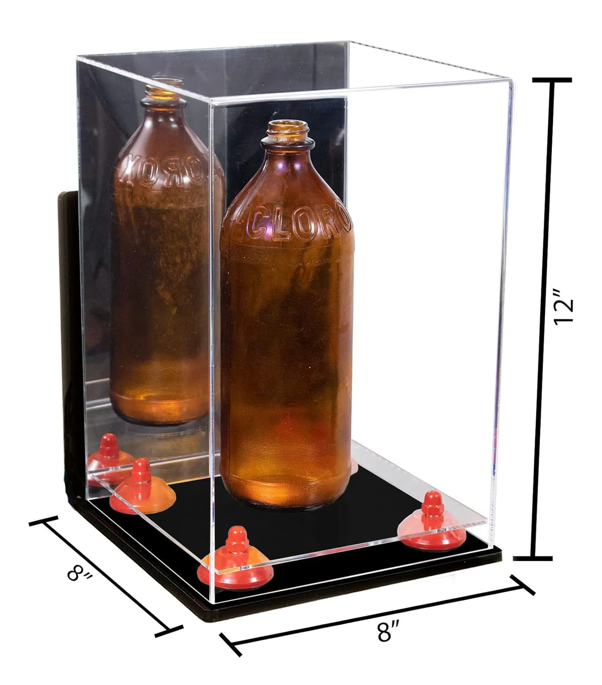 Acrylic Versatile Display Case 8 X 8 X 12 Mirror Wall Mount (A060/V42)