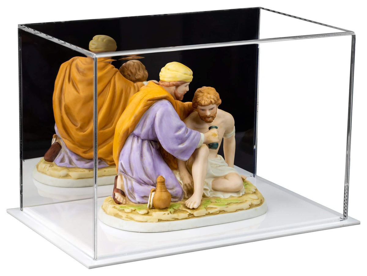 Versatile Acrylic Display Cases with Double Sheet Base with Mirror Case