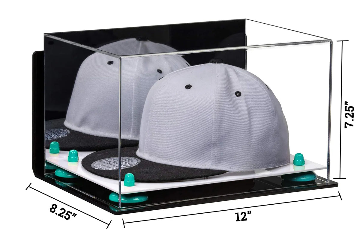 Snapback Hat or Baseball Cap Display Case - Mirror Wall Mount (A018/V40)