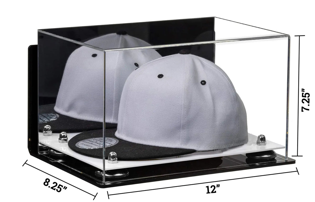 Snapback Hat or Baseball Cap Display Case - Mirror Wall Mount (A018/V40)