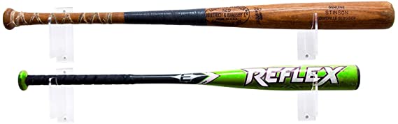 Acrylic Wall Mounts and Display Stands for Regular Baseball Bat