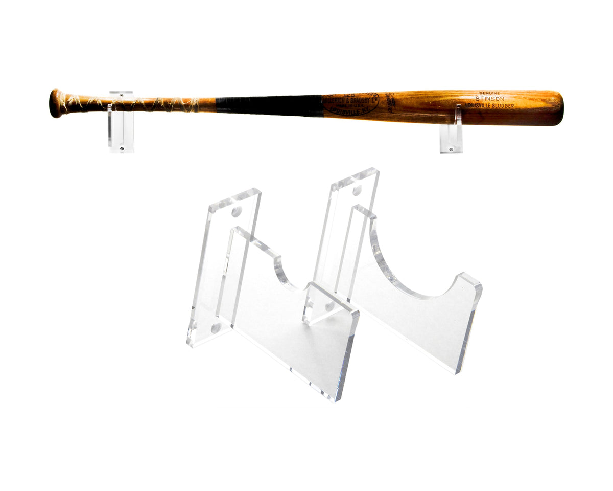 Acrylic Baseball Bat Horizontal Wall Mounts Brackets (A023LS/SP224)