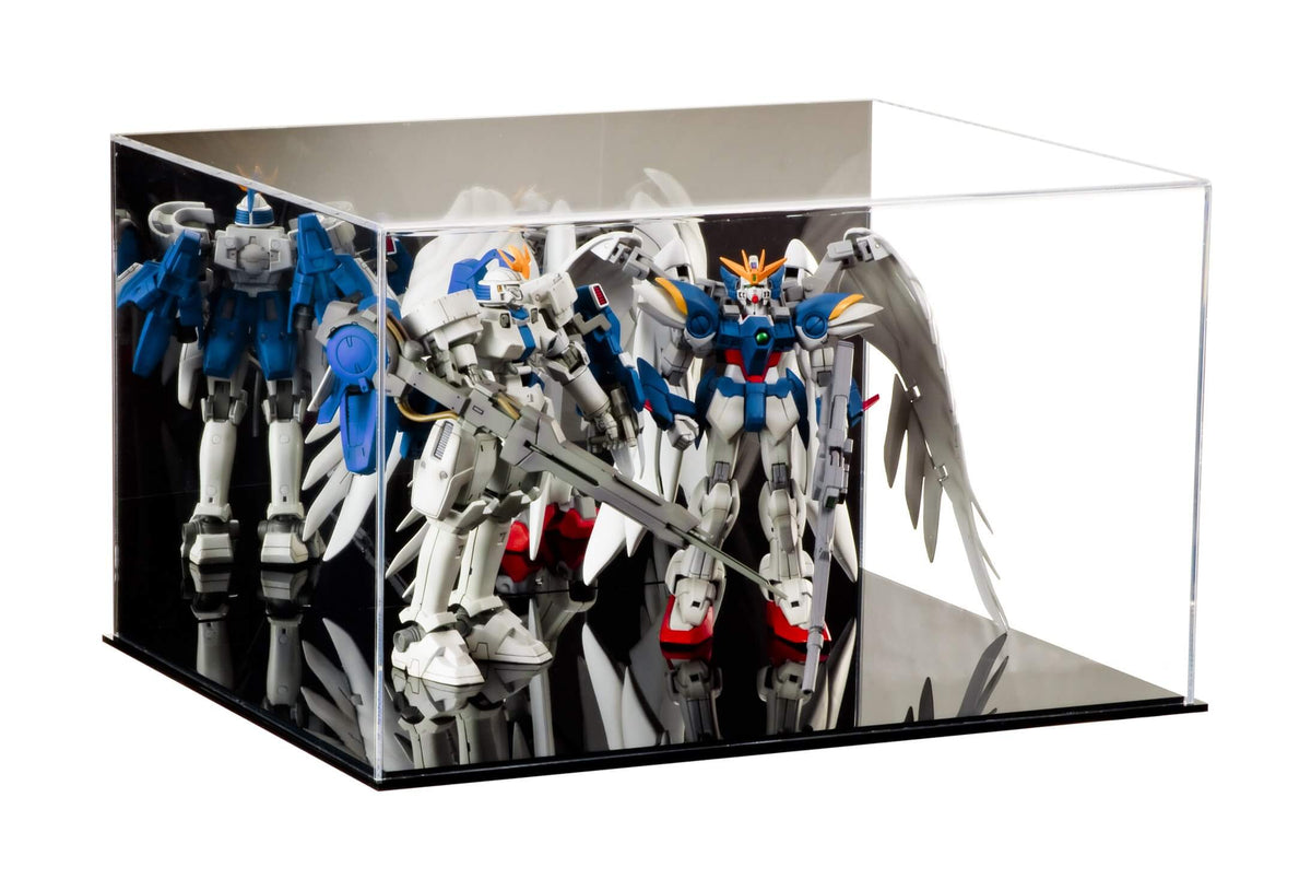 Versatile Acrylic Display Cases with Double Sheet Base with Mirror Case