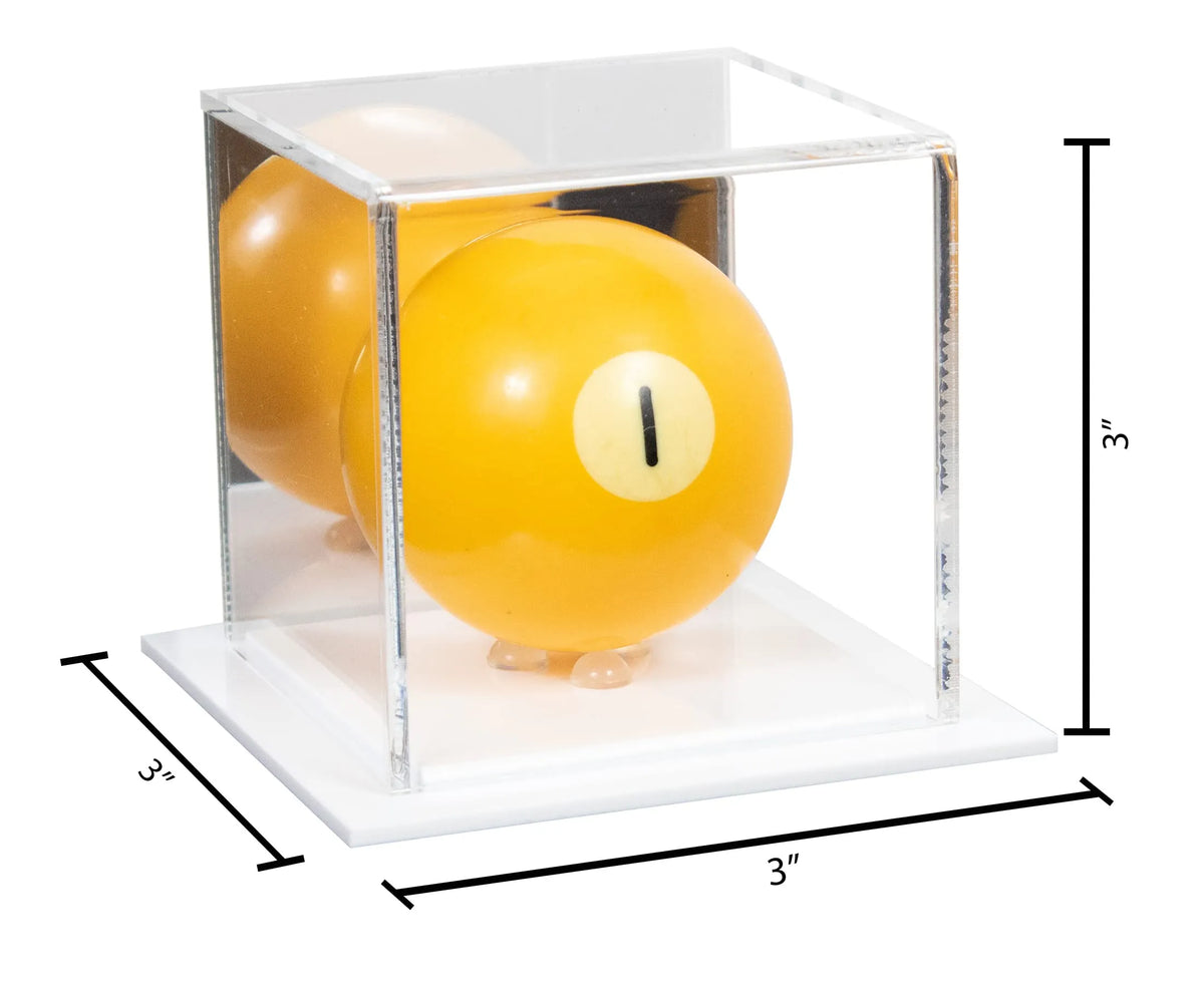 Acrylic Pool Ball Display Case with Double Sheet Base (A046/B52)