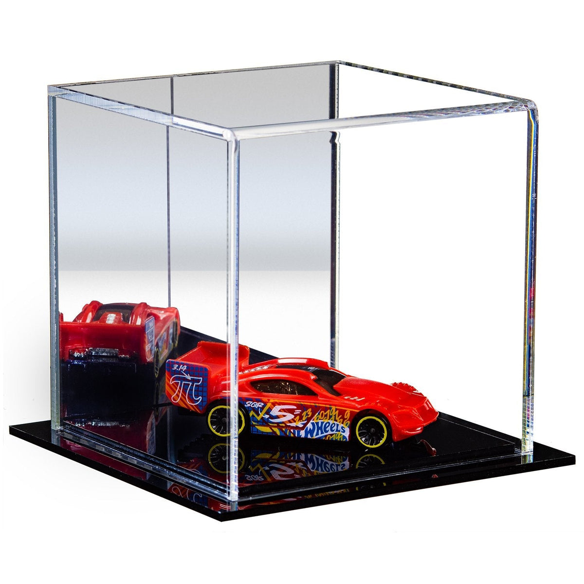 Versatile Acrylic Display Cases with Double Sheet Base with Mirror Case