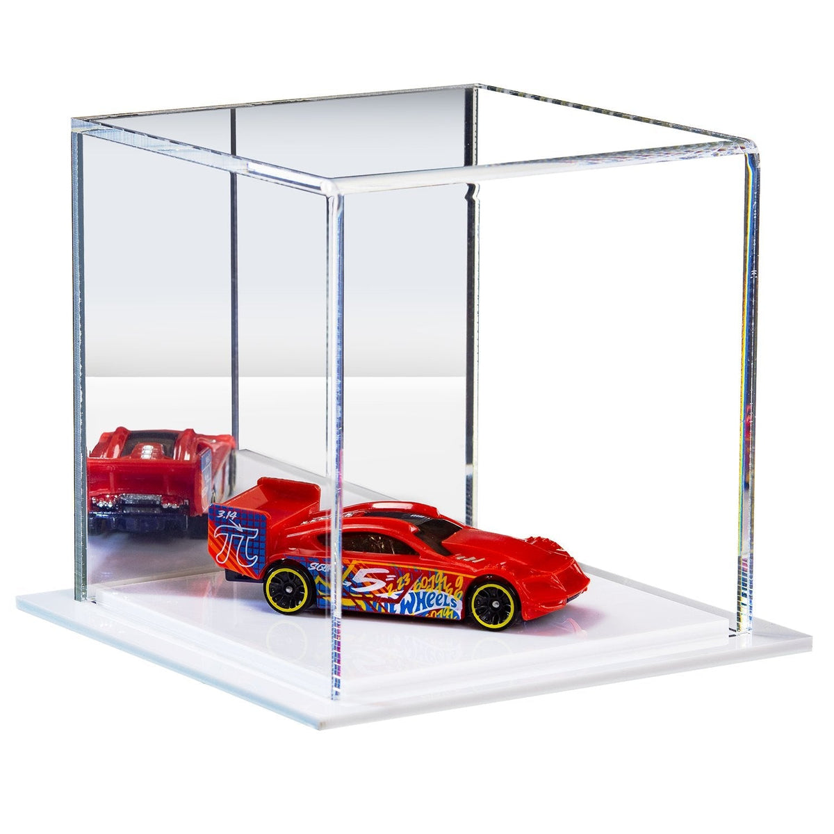 Versatile Acrylic Display Cases with Double Sheet Base with Mirror Case
