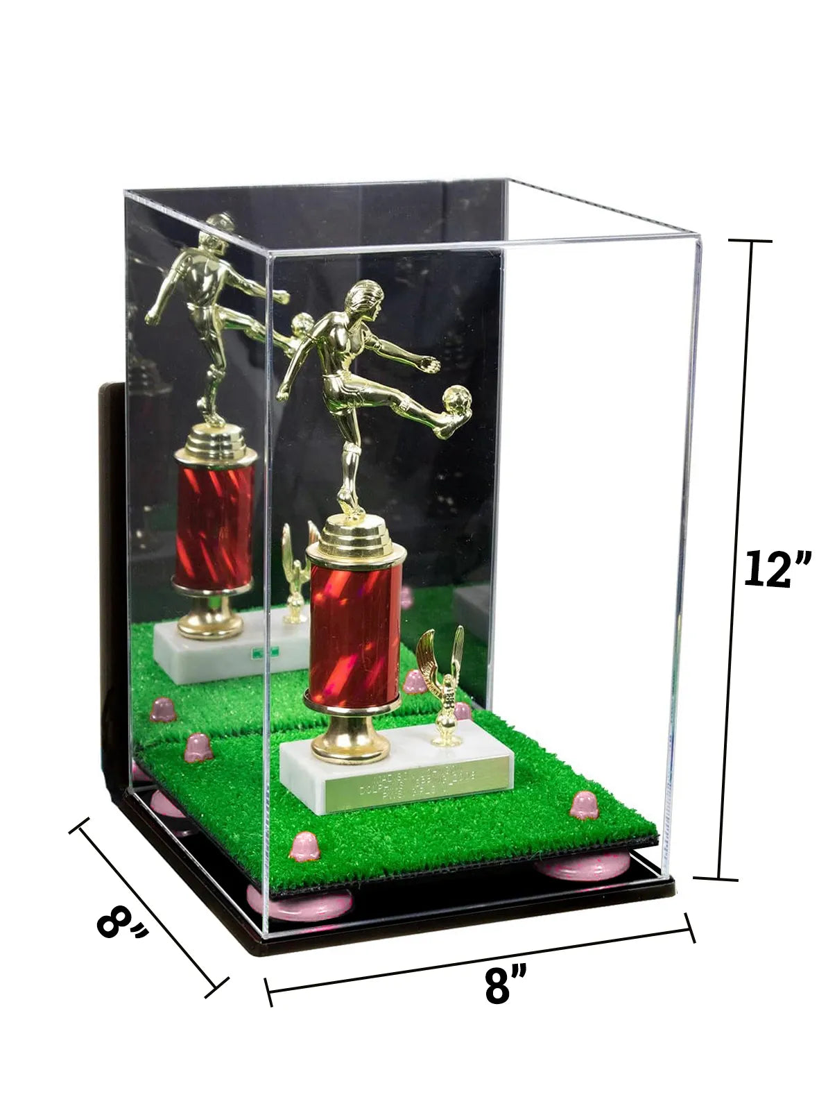 Acrylic Versatile Display Case 8 X 8 X 12 Mirror Wall Mount (A060/V42)