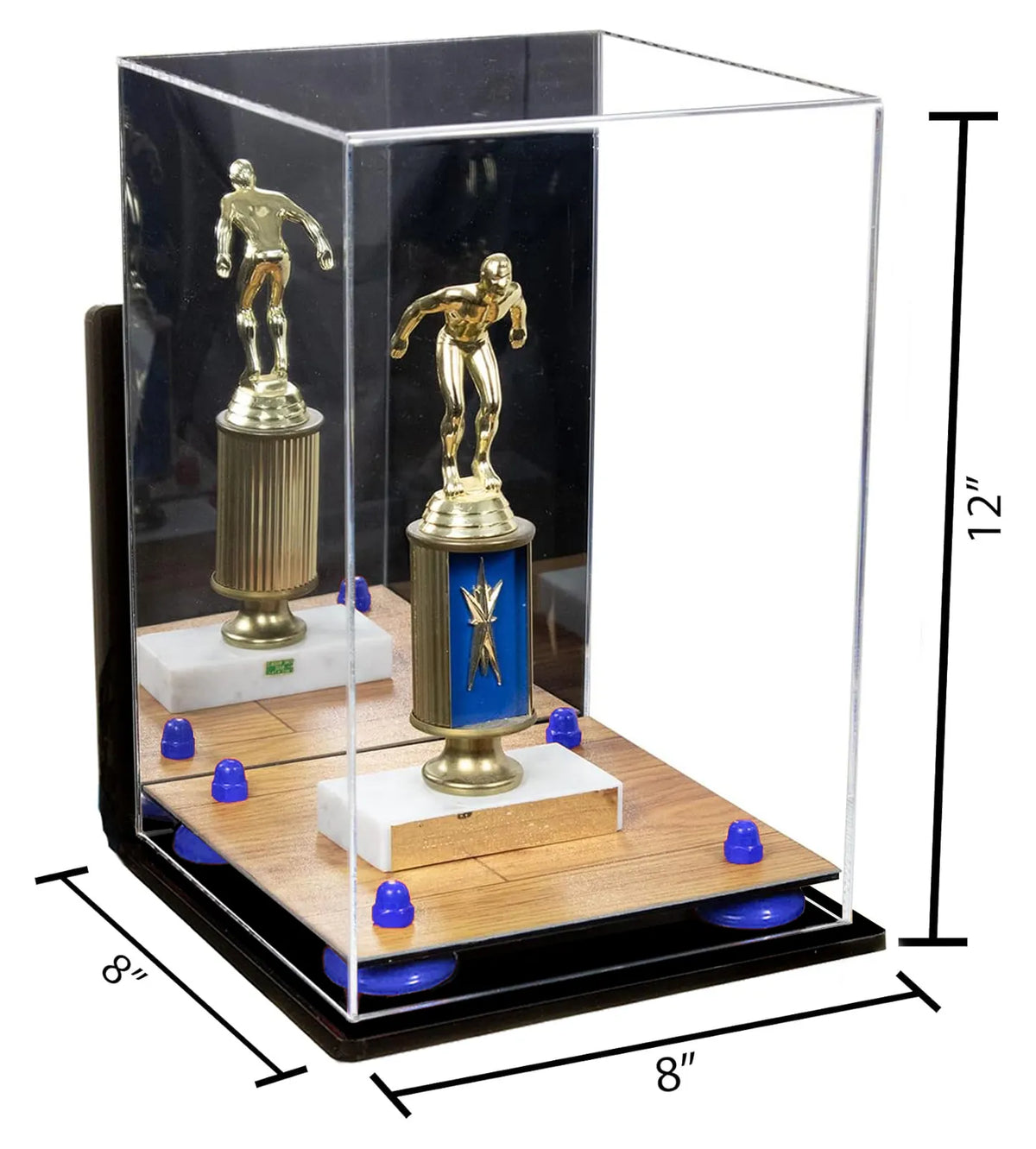 Acrylic Versatile Display Case 8 X 8 X 12 Mirror Wall Mount (A060/V42)