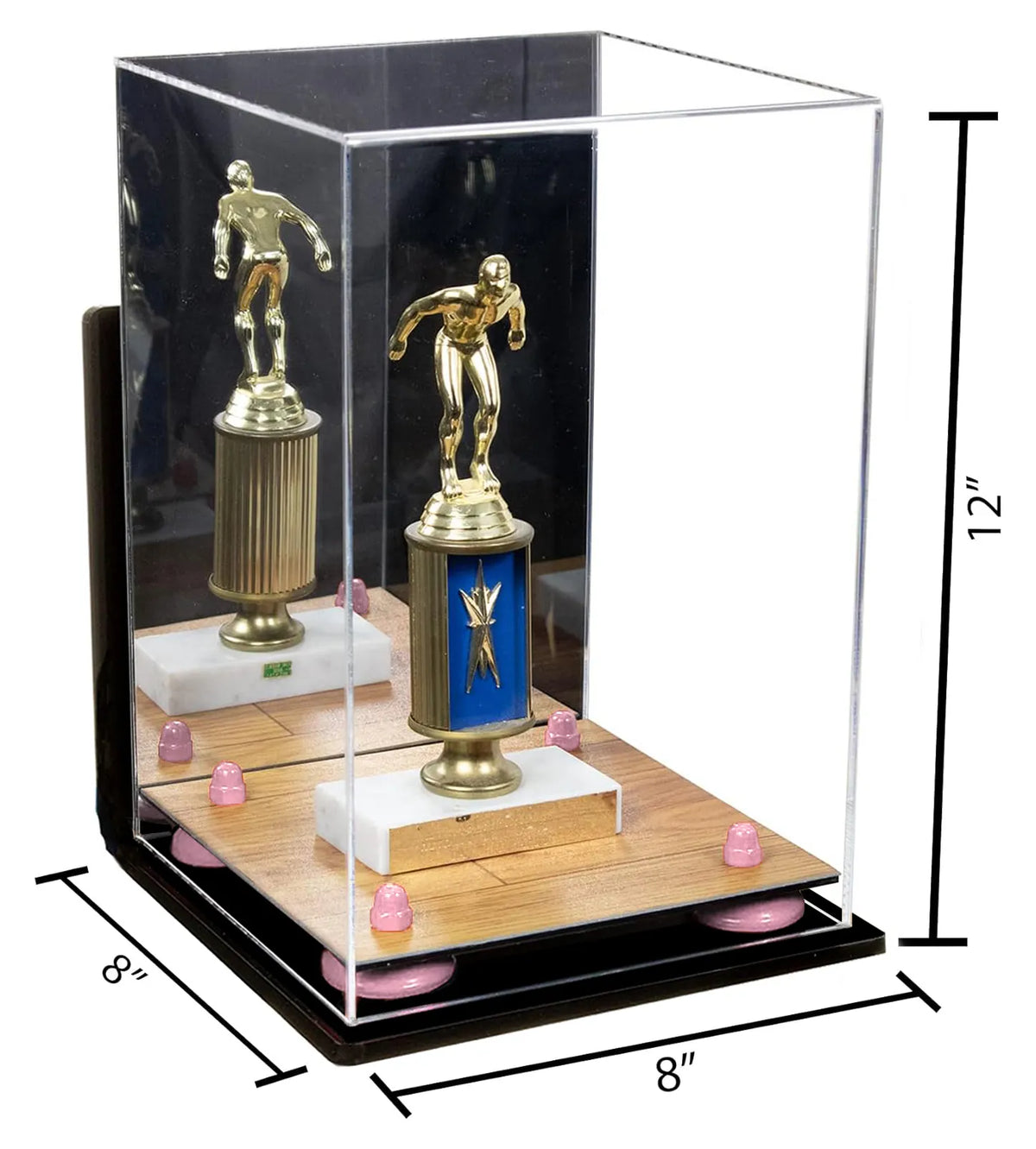 Acrylic Versatile Display Case 8 X 8 X 12 Mirror Wall Mount (A060/V42)