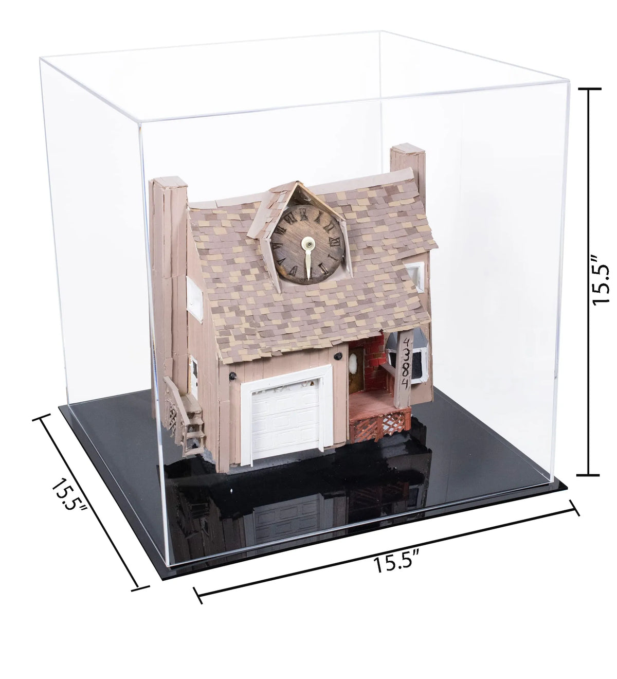 Versatile Acrylic Display Cases with Double Sheet Base with Clear Case