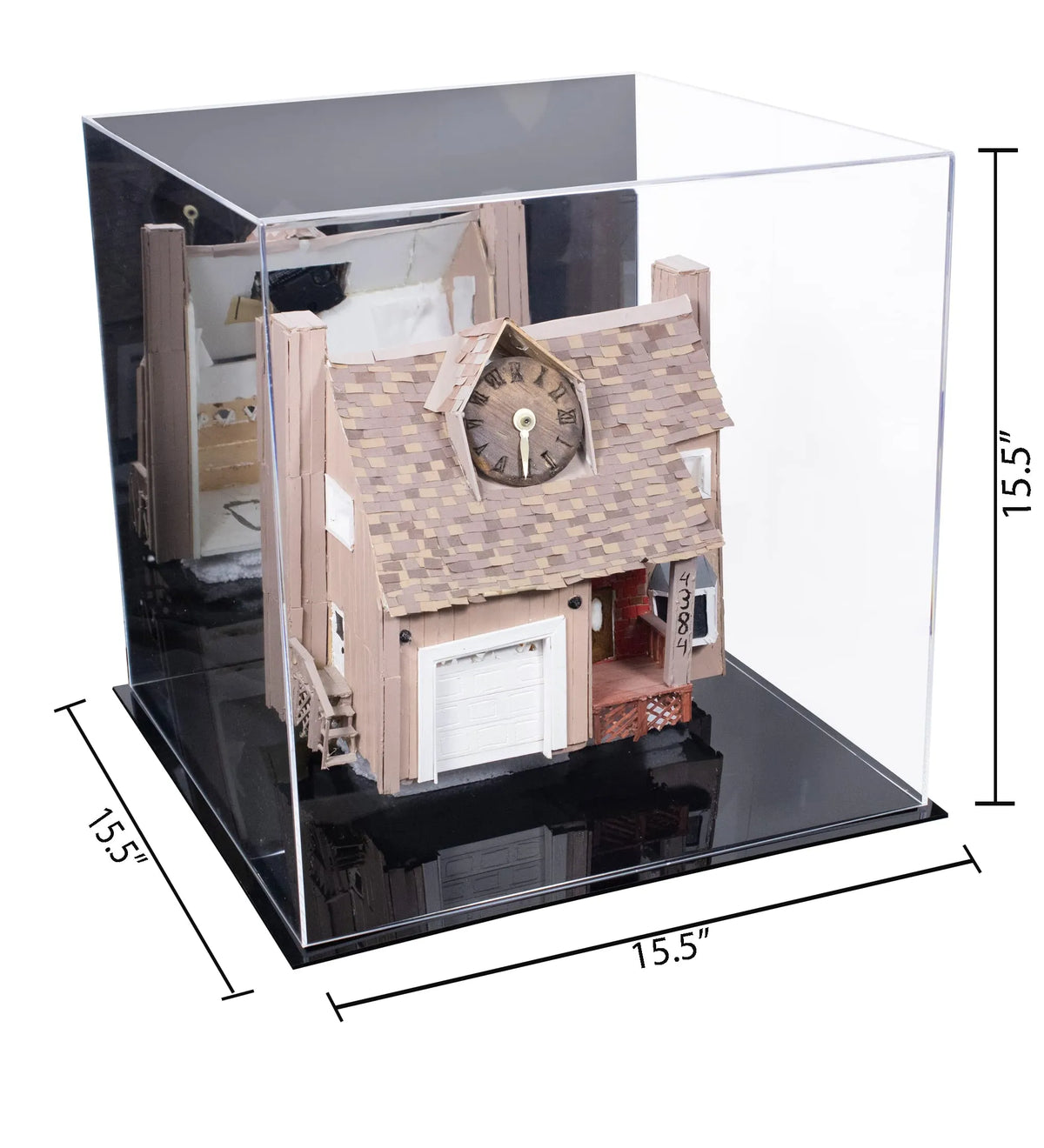 Versatile Acrylic Display Cases with Double Sheet Base with Mirror Case