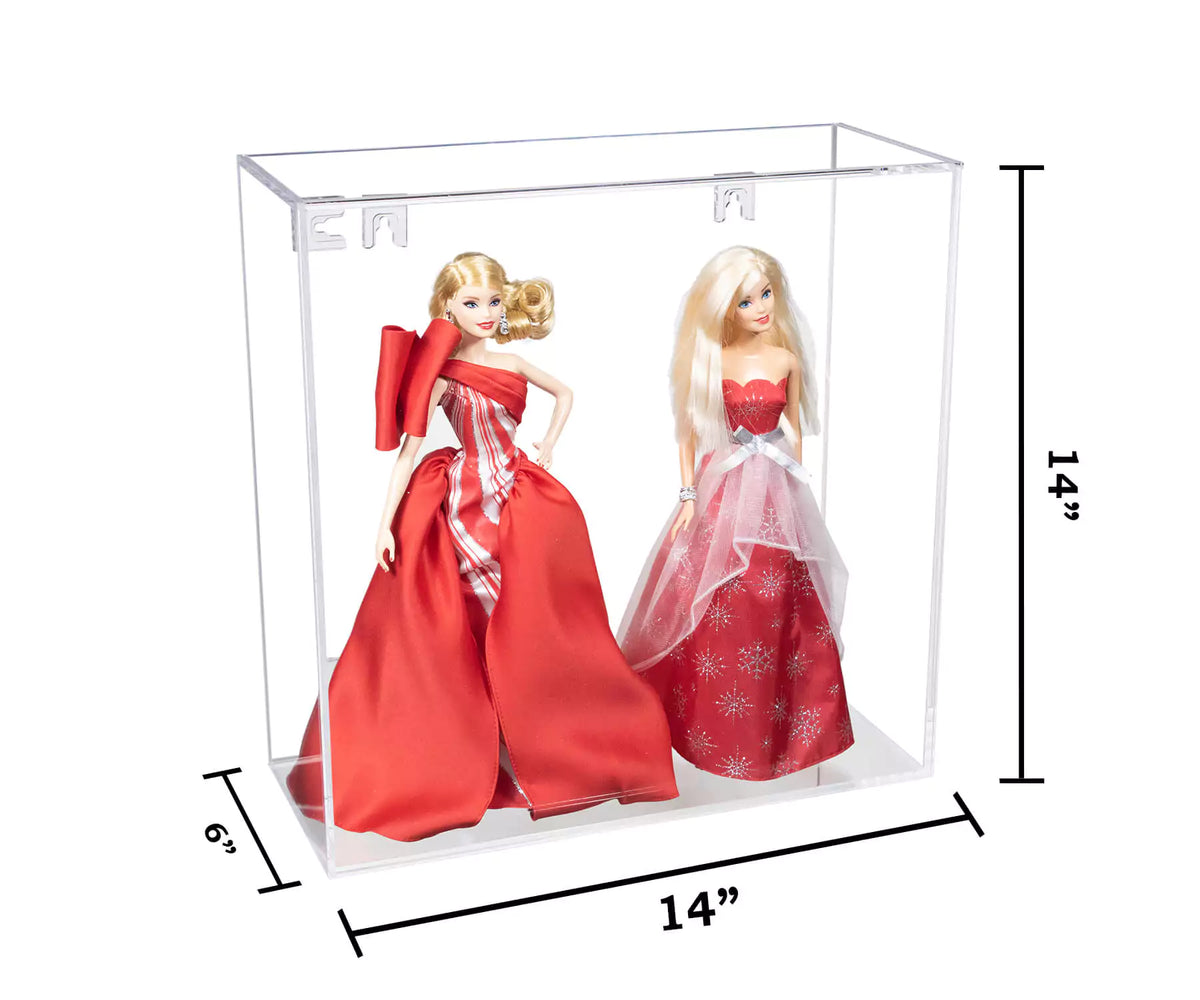Clear Acrylic Double Doll Display Case (A124A)