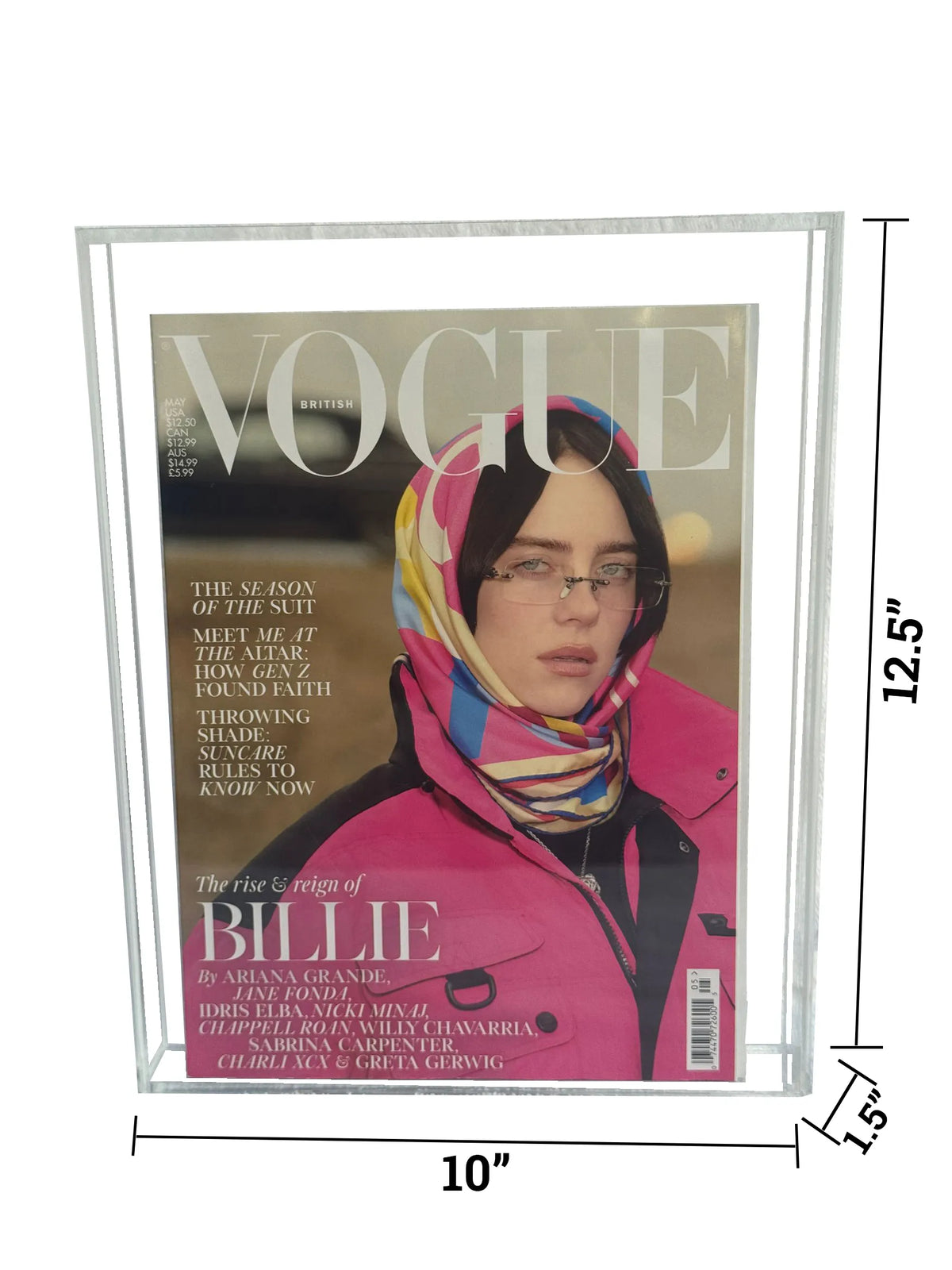 Clear Acrylic Display Case for Collectible Magazine, Comic Book or Playbill