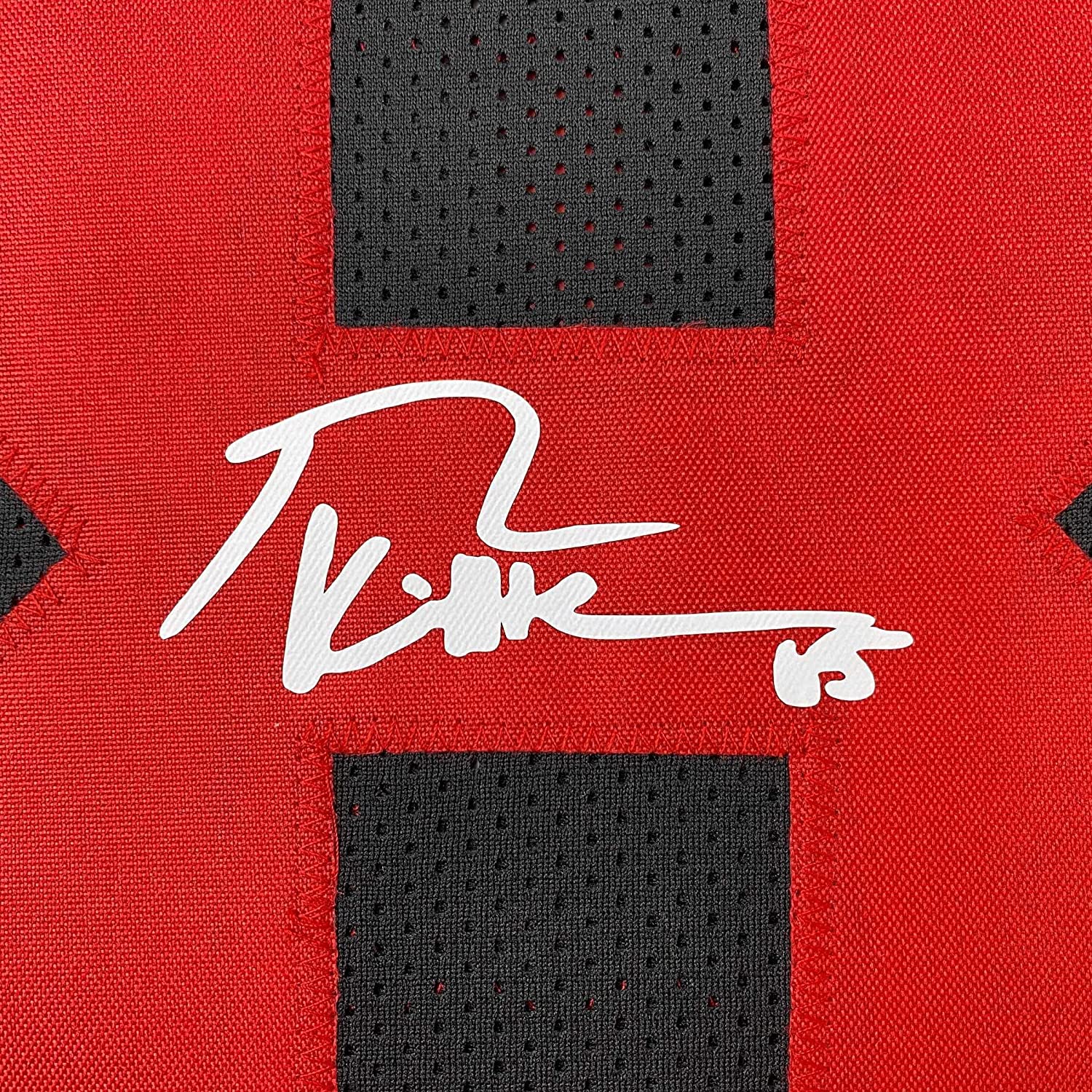 Framed Facsimile Autographed George Kittle 35x39 San Francisco Black Reprint Laser Auto Football Jersey