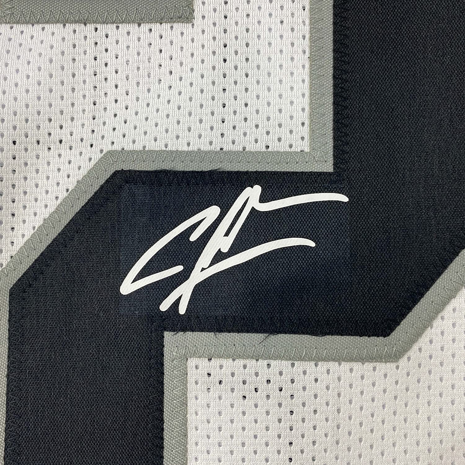 Framed Facsimile Autographed Charles Woodson 35x39 Oakland Las Vegas White Reprint Laser Auto Football Jersey Size Men's XL