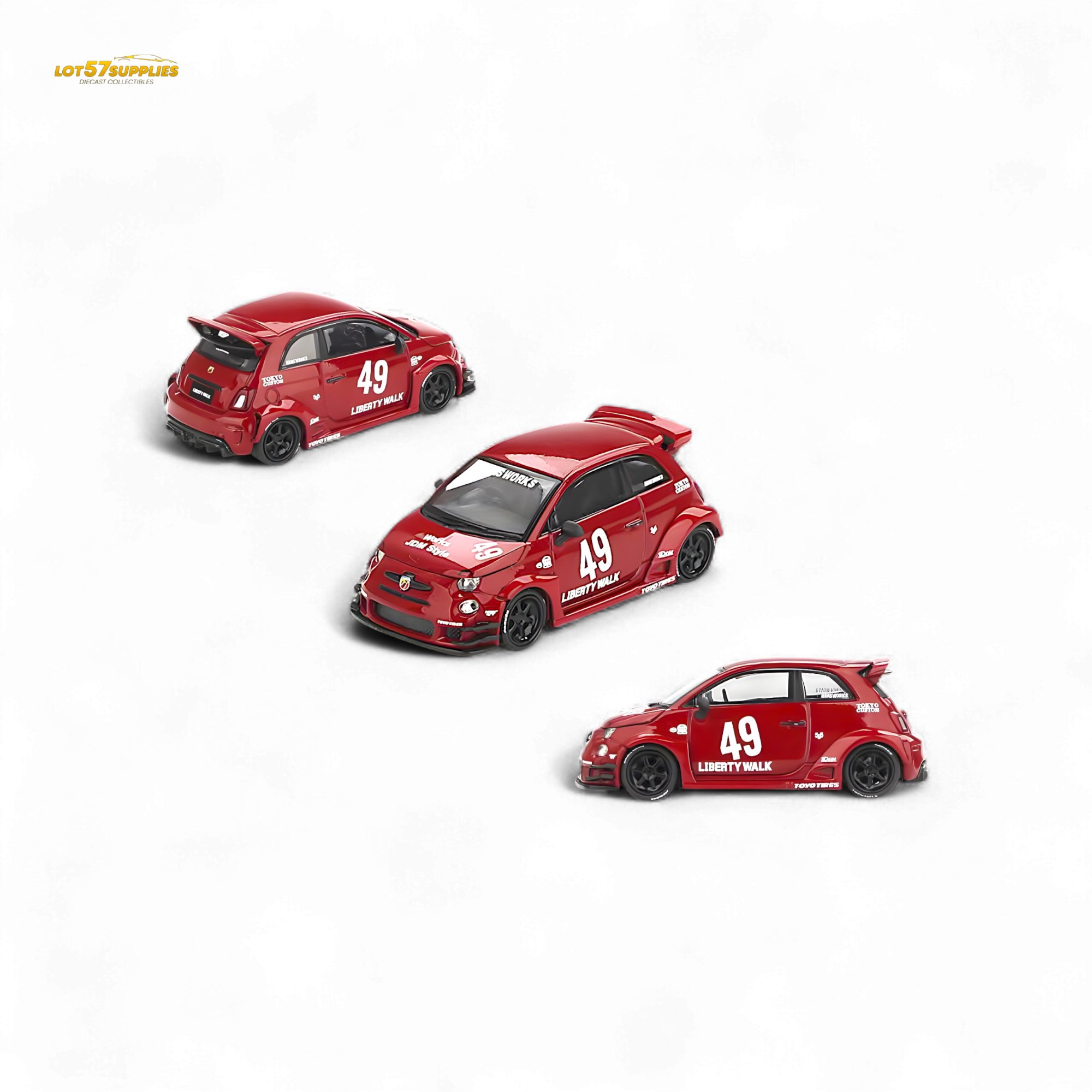 Mini-GT LB-WORKS x Abas Works ABARTH 595 Red 1:64 MGT00963