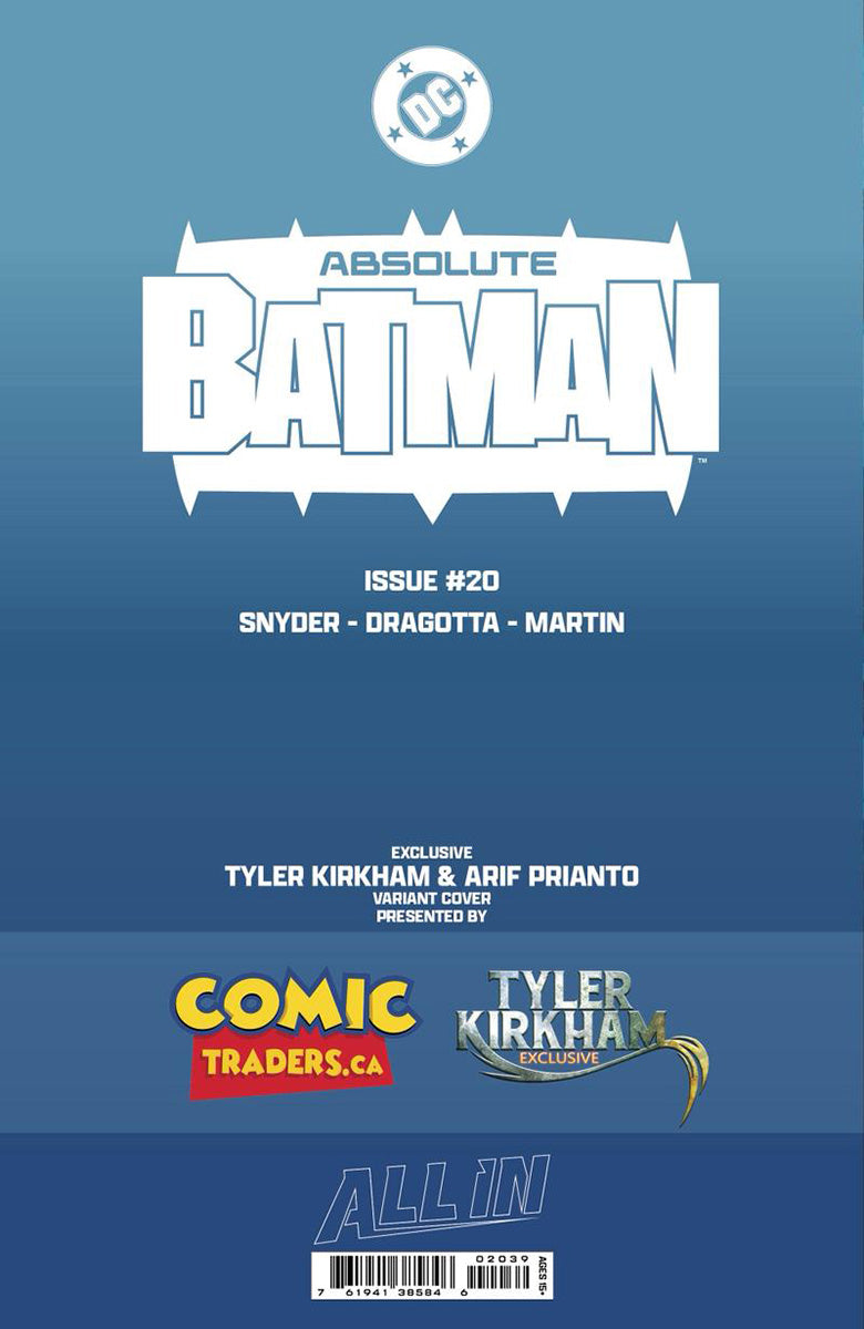 ABSOLUTE BATMAN #20 TYLER KIRKHAM EXCLUSIVE VIRGIN VAR (05/13/2026)