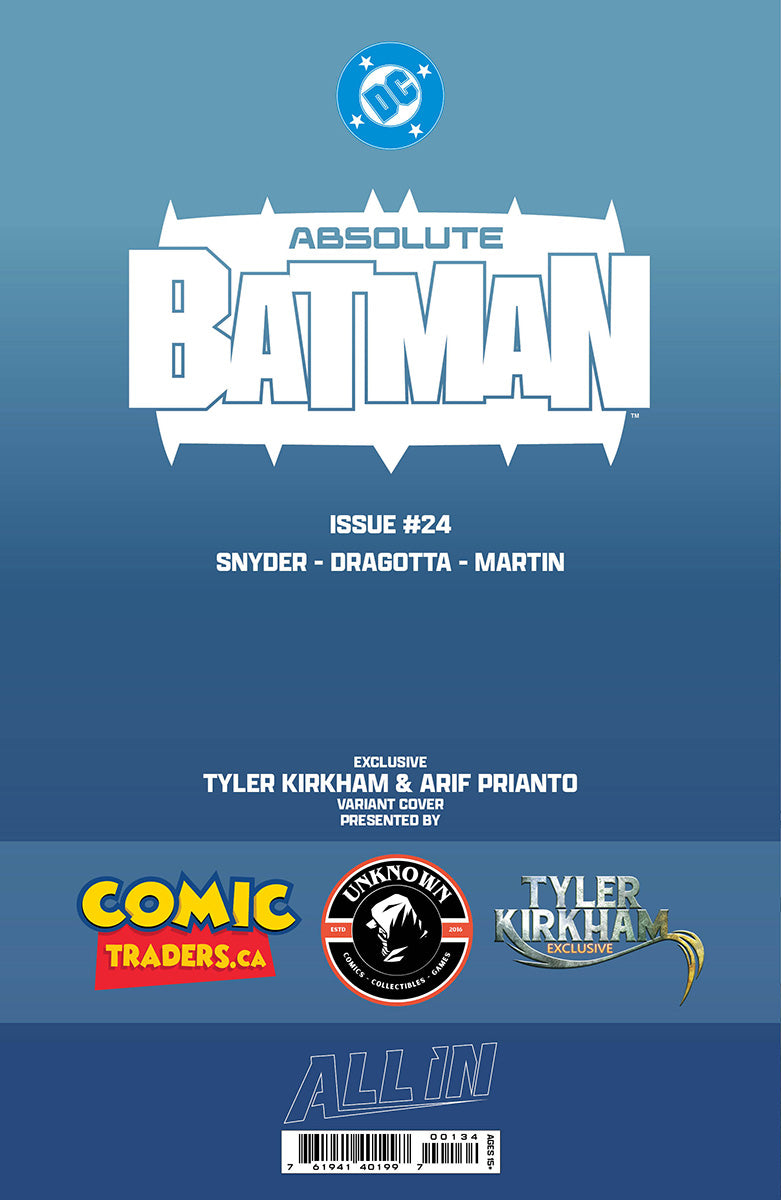 ABSOLUTE BATMAN #24 TYLER KIRKHAM BATTLE DAMAGED THE BAT EXCLUSIVE VAR (09/23/2026)