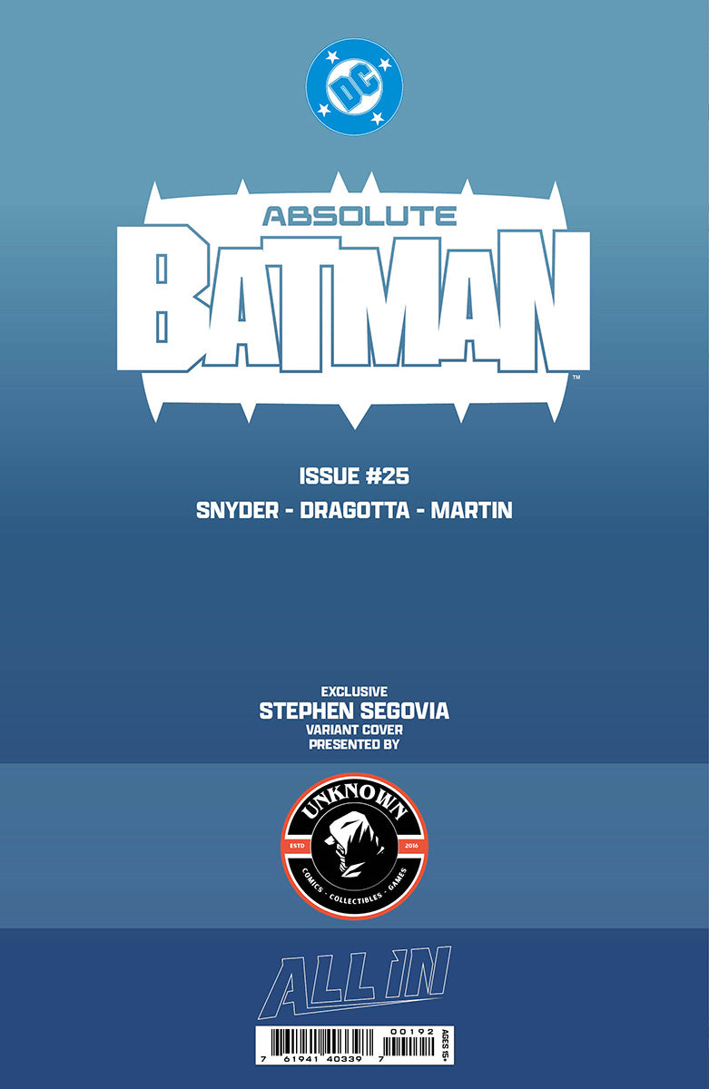 ABSOLUTE BATMAN #25 CONNECTING COVER A STEPHEN SEGOVIA EXCLUSIVE VIRGIN VAR (10/28/2026)