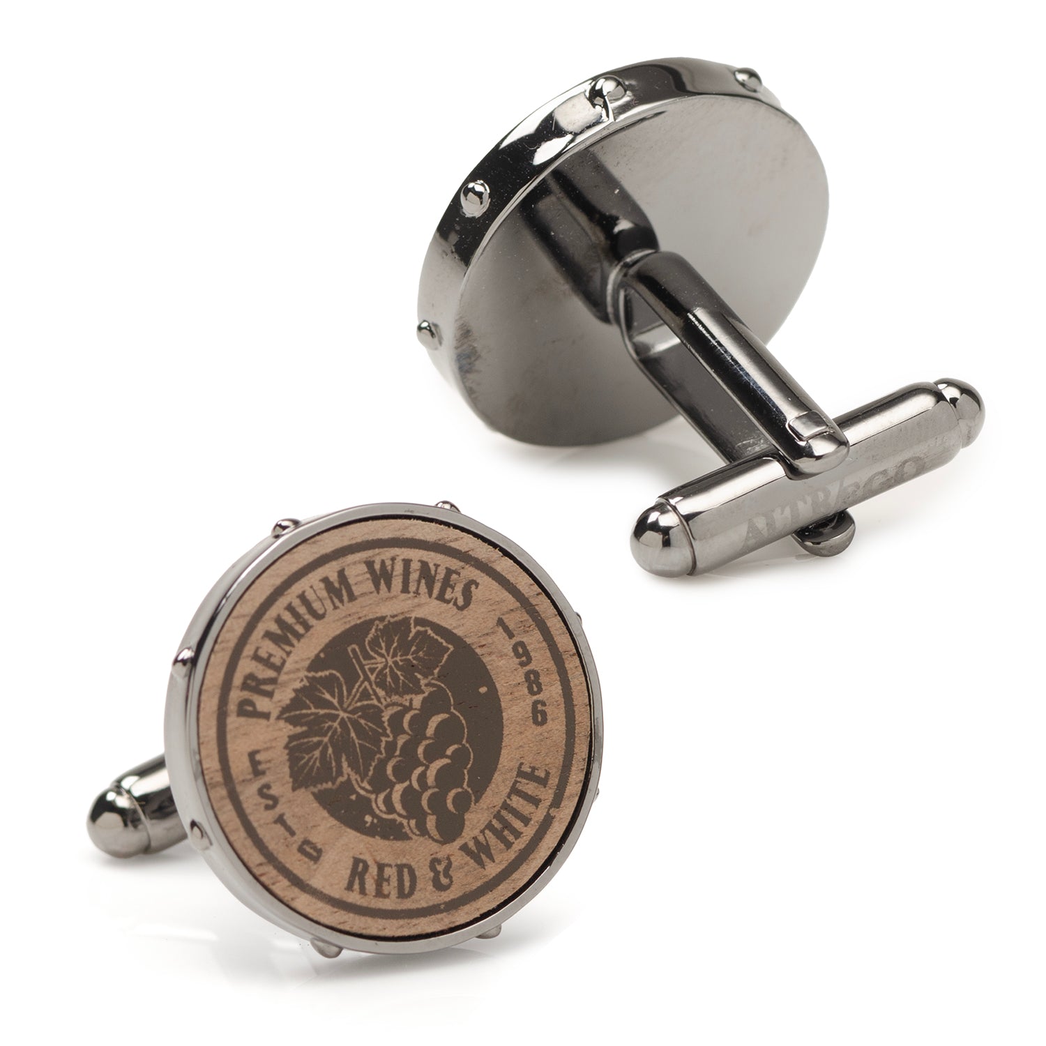Wine Barrel Metal Cufflinks