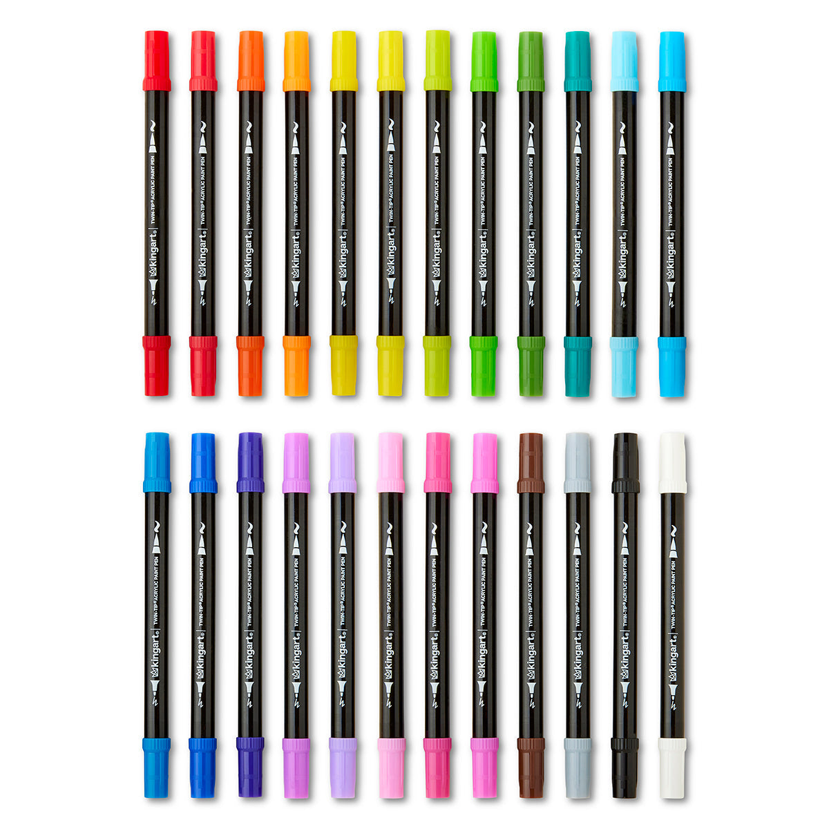Twin-Tip™ Brush & Fine Acrylic Paint Pens 24 Colors