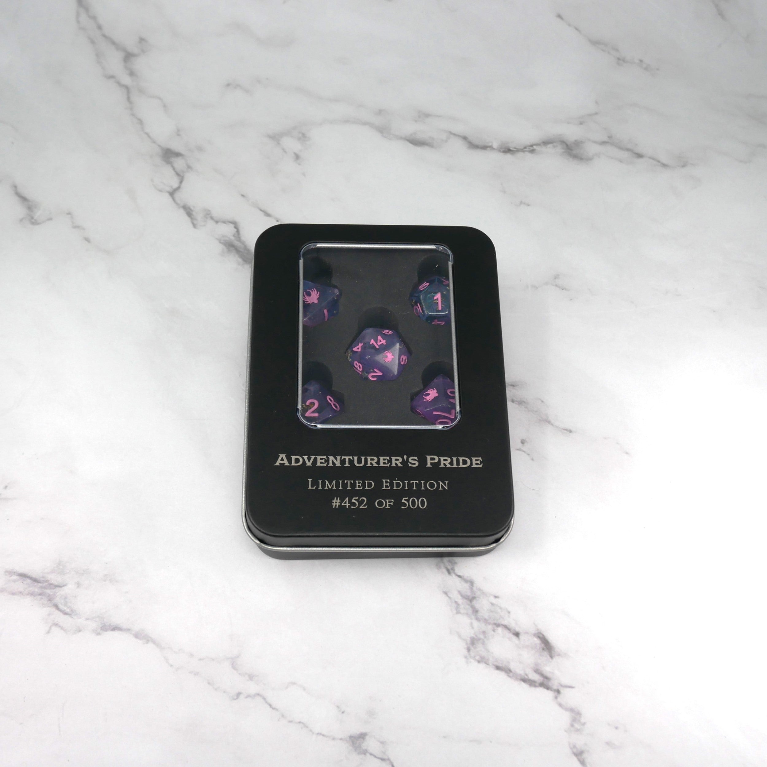 Adventurer's Pride - 7 Piece DnD Dice Set | Limited Edition RPG Gaming Dice