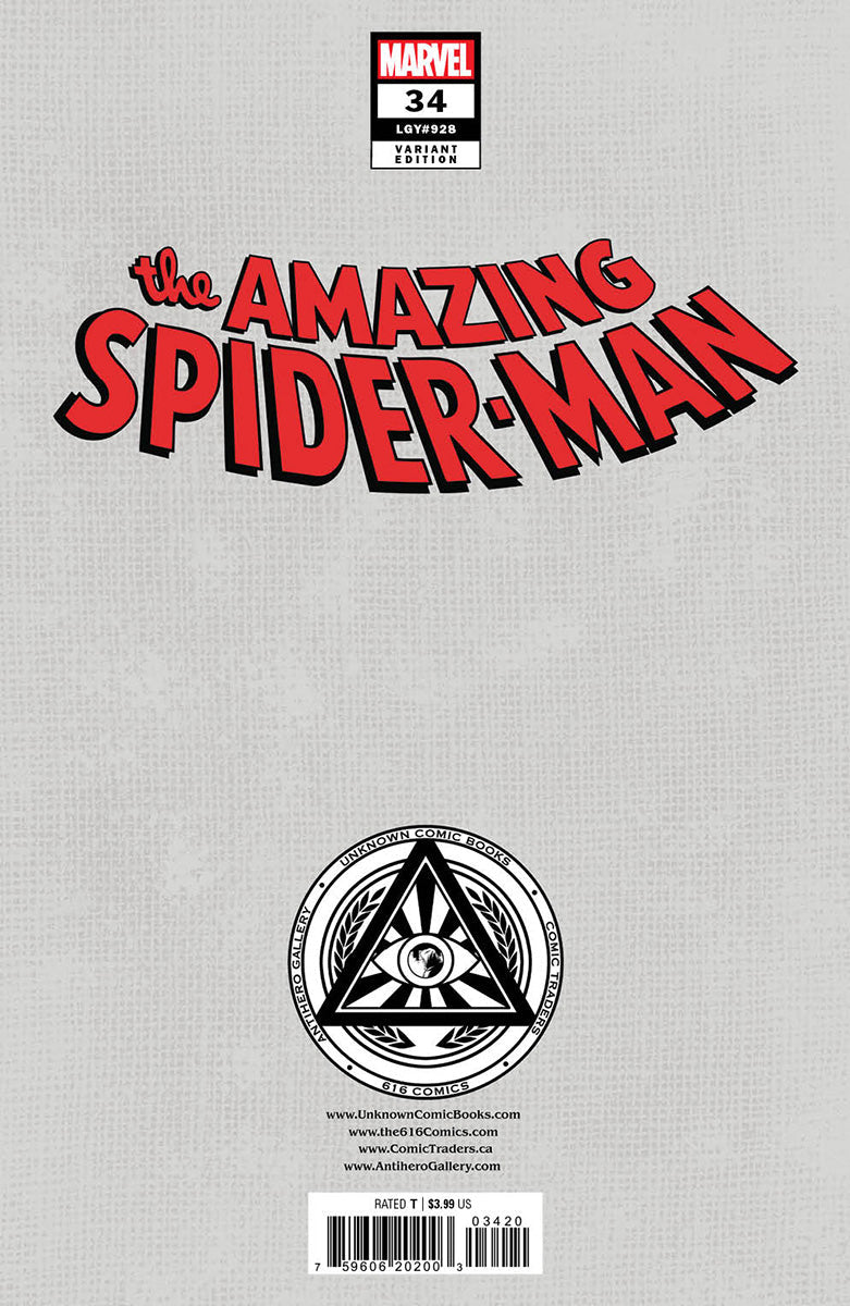 AMAZING SPIDER-MAN #34 UNKNOWN COMICS LEIRIX EXCLUSIVE VAR (09/20/2023)