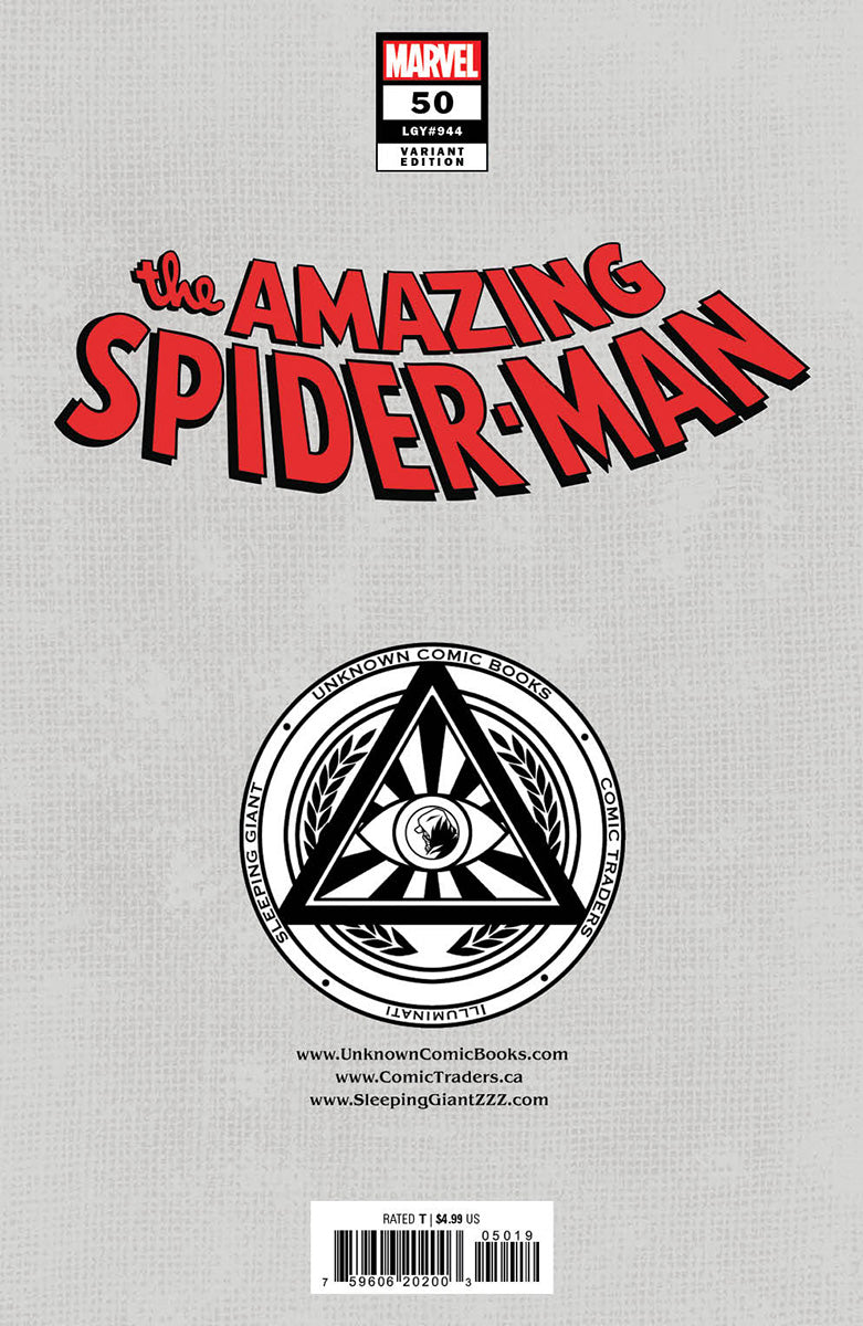 AMAZING SPIDER-MAN #50 UNKNOWN COMICS NATHAN SZERDY EXCLUSIVE VIRGIN VAR (05/22/2024)