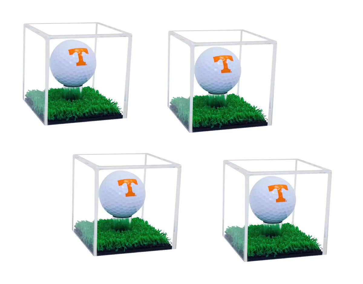 Acrylic Golf Ball Display Case with Turf Base