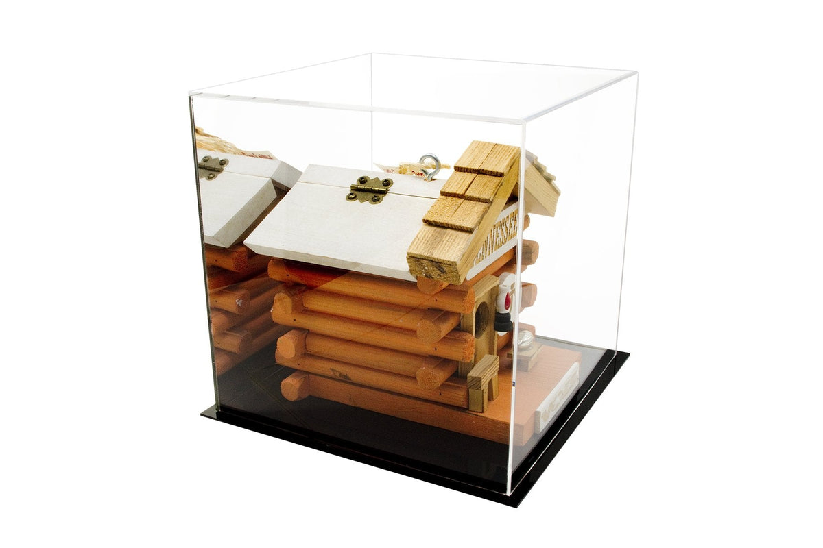 Versatile Acrylic Display Cases with Double Sheet Base with Mirror Case