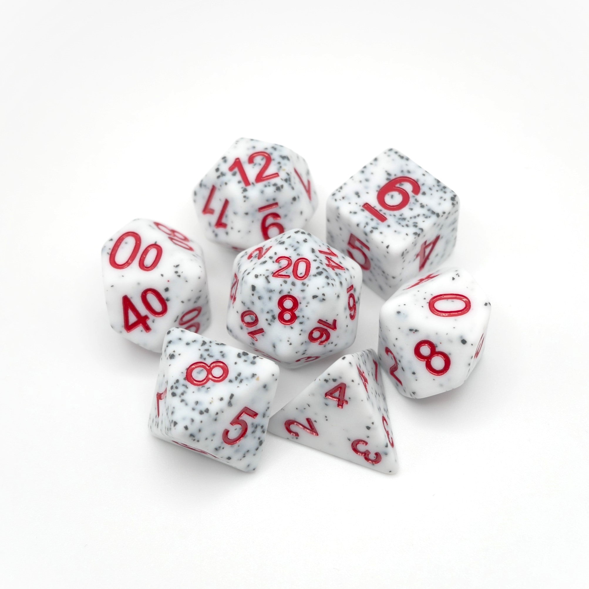Alabaster Malphite - 7 Piece DnD Dice Set | Acrylic RPG Gaming Dice