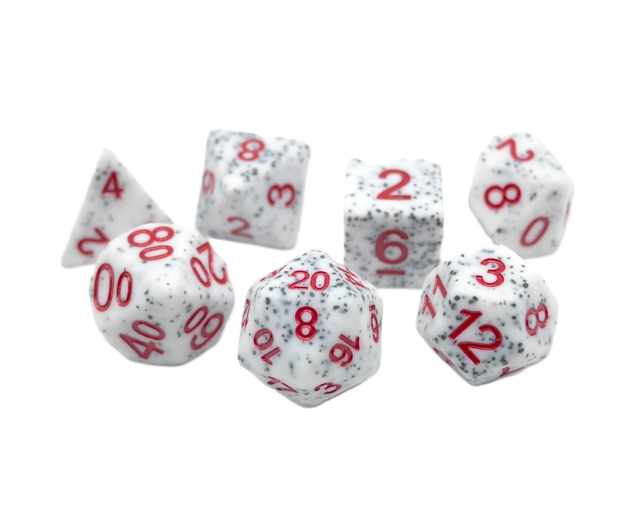 Alabaster Malphite - 7 Piece DnD Dice Set | Acrylic RPG Gaming Dice