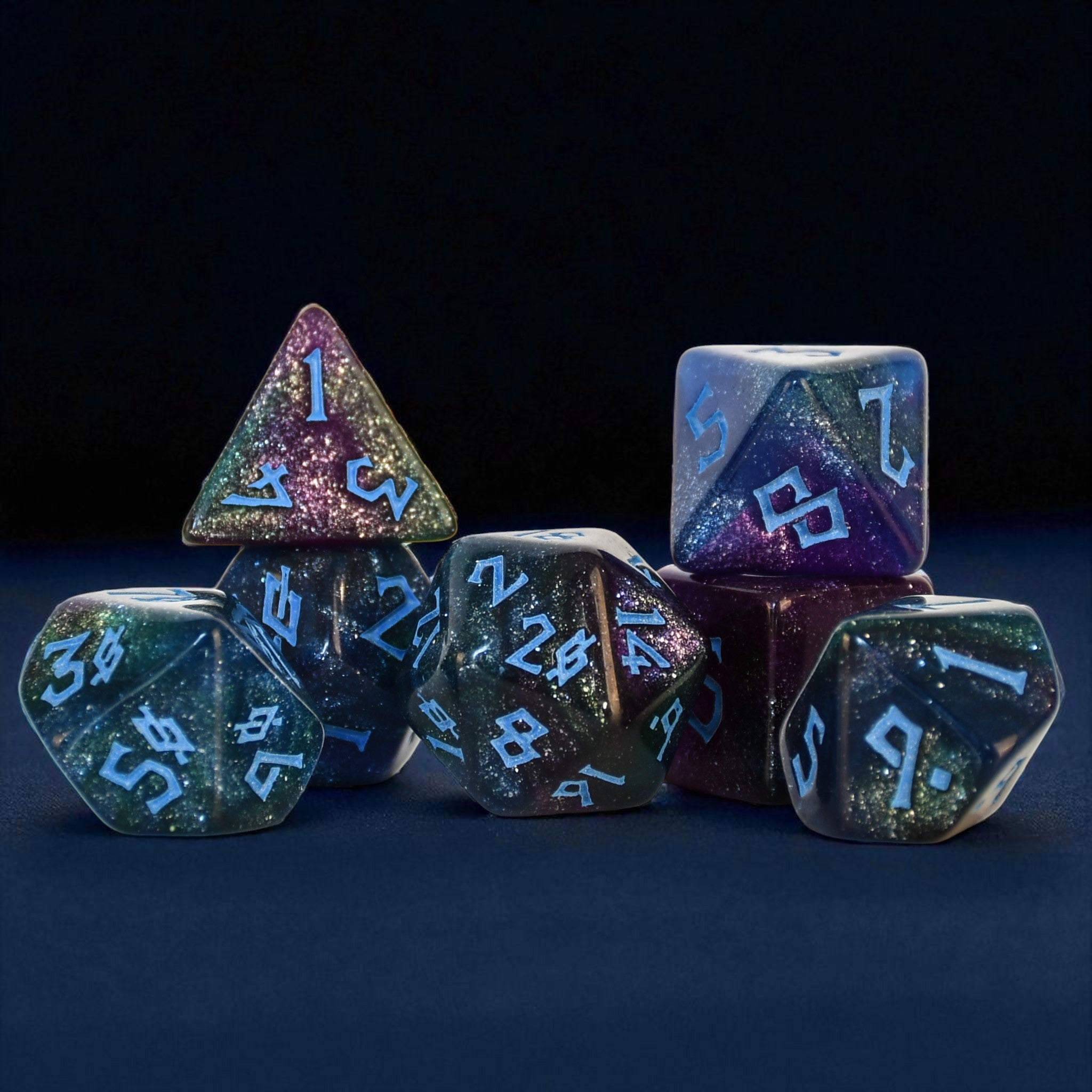 Andromeda Acrylic Dice Set
