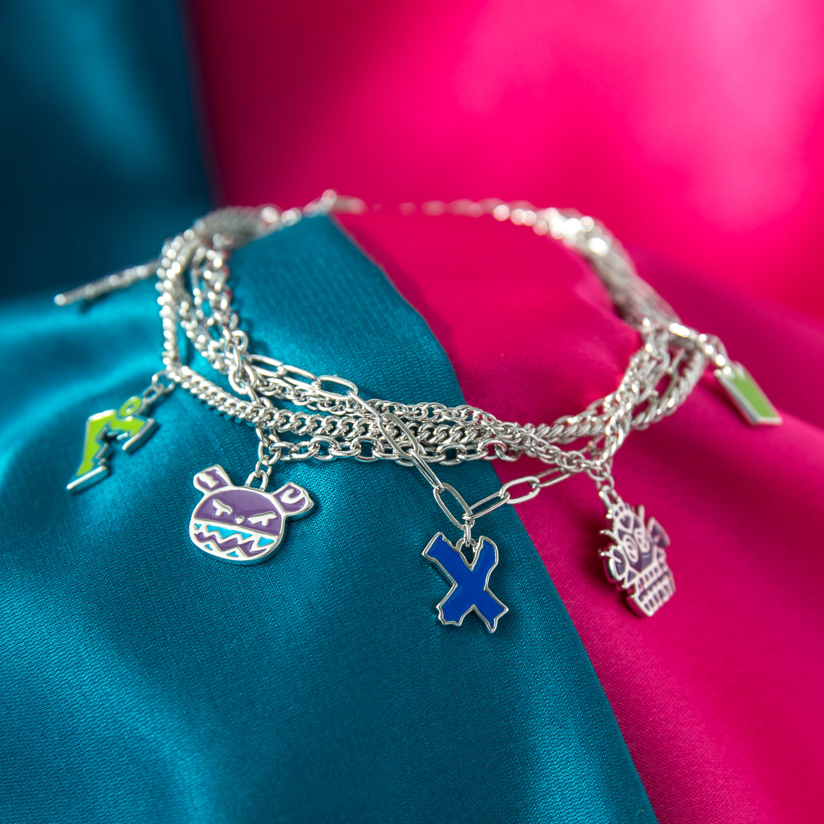 League of Legends X RockLove ARCANE Jinx Graffiti Charm Bracelet