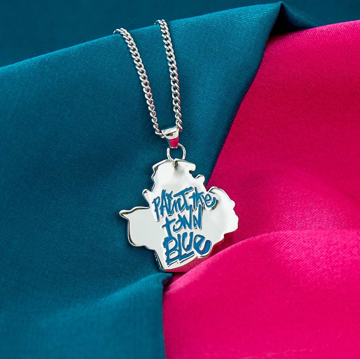 League of Legends X RockLove ARCANE Jinx Blue Monkey Necklace