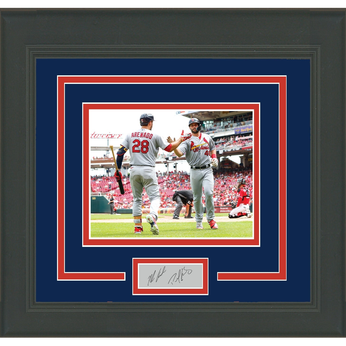 Framed Nolan Arenado & Paul Goldschmidt Facsimile Laser Engraved Signature Auto St. Louis Cardinals 11x14 Baseball Photo
