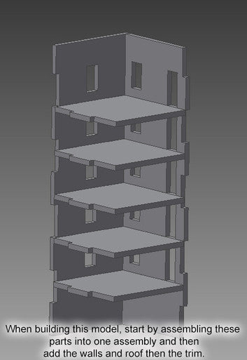 6mm Apartment Block (Matboard) - 285CSS153