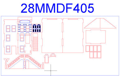 28mm "Brownstone" Row House (MDF) - 28MMDF405