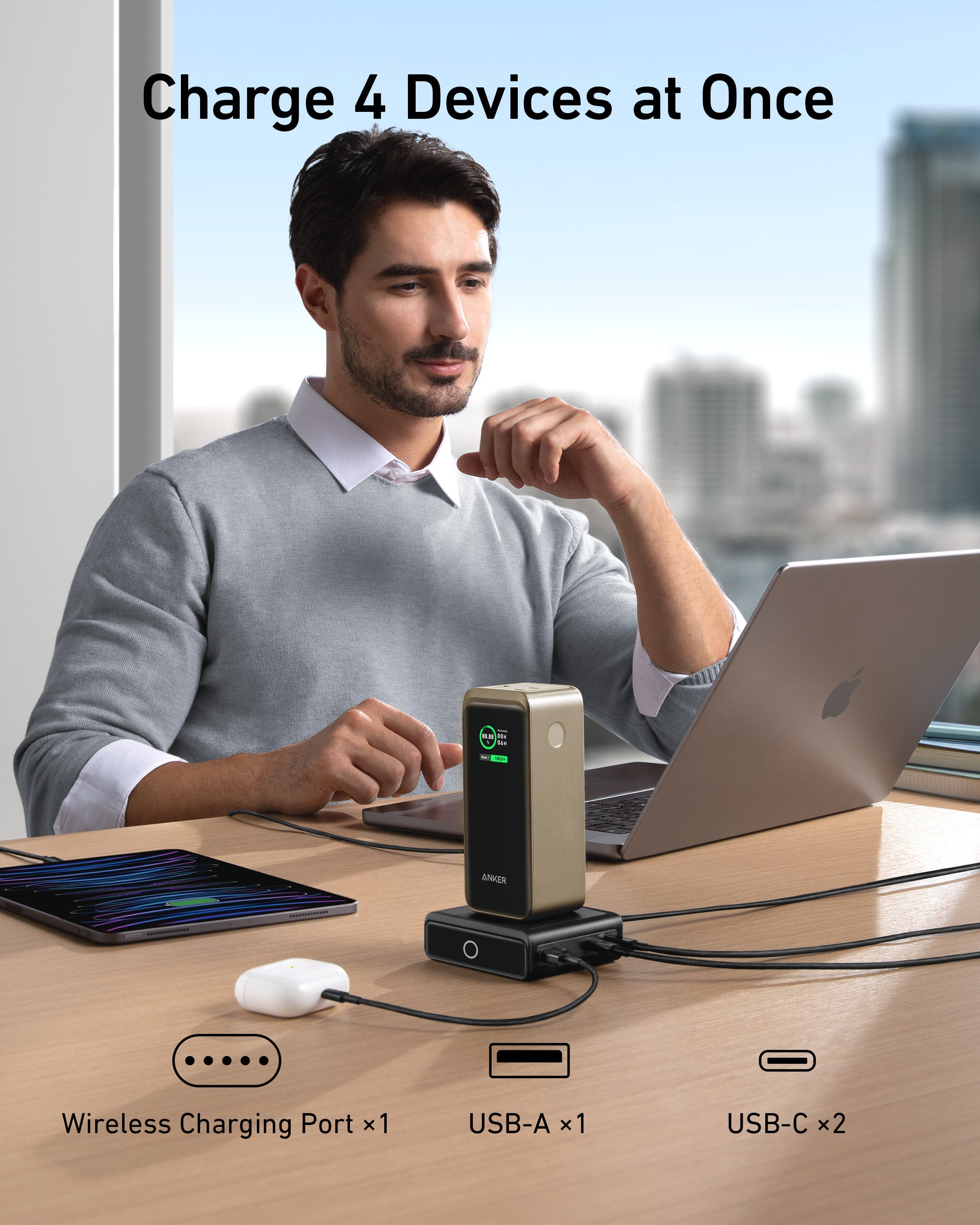 Anker Prime 20,000mAh Power Bank (200W) with 100W Charging Base